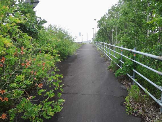 歩道をさらに上がっていく