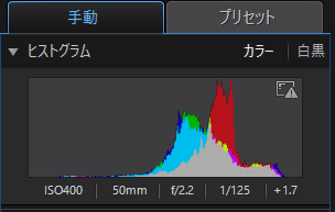 ヒストグラムの山の両端のどちらかに空きがある例