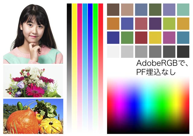 AdobeRGB、プロファイル埋め込みなしの画像をPaintShop Proで開いた結果