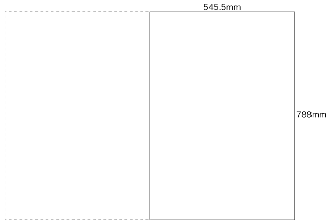 四六判の２分の１（545.5×788mm）