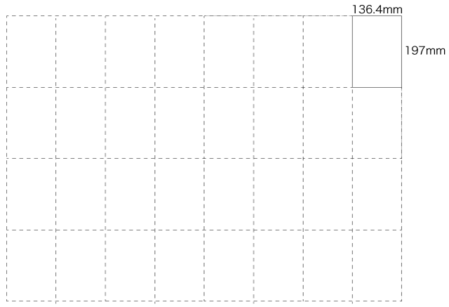 四六判の32分の1（136.4×197mm）