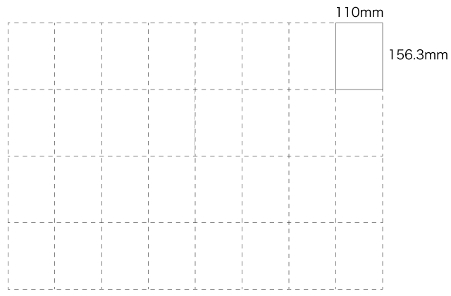 Ａ列本判の32分の１（110×156.3mm）