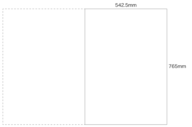 Ｂ列本判の２分の１（542.5×765mm）