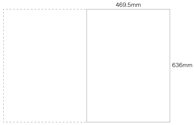 菊判の２分の１（469.5×636mm）