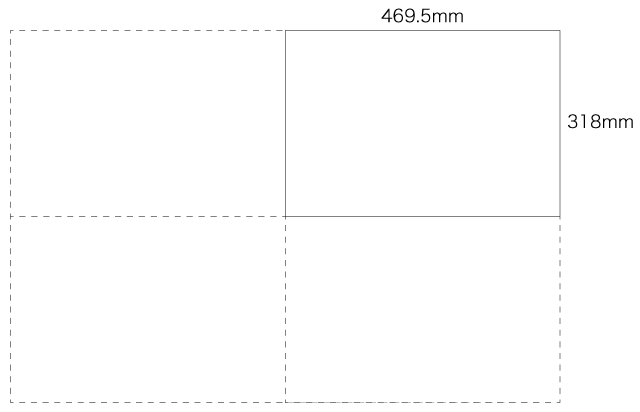 菊判の４分の１（318×469.5mm）