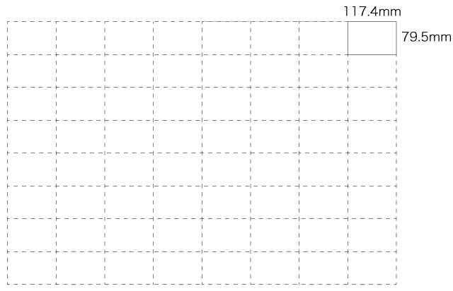 菊判の64分の１（79.5×117.4mm）