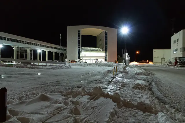 小樽フェリーターミナル付近の歩道(2026年1月)