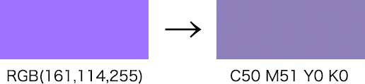 RGBからCMYKへのまともな変換の例